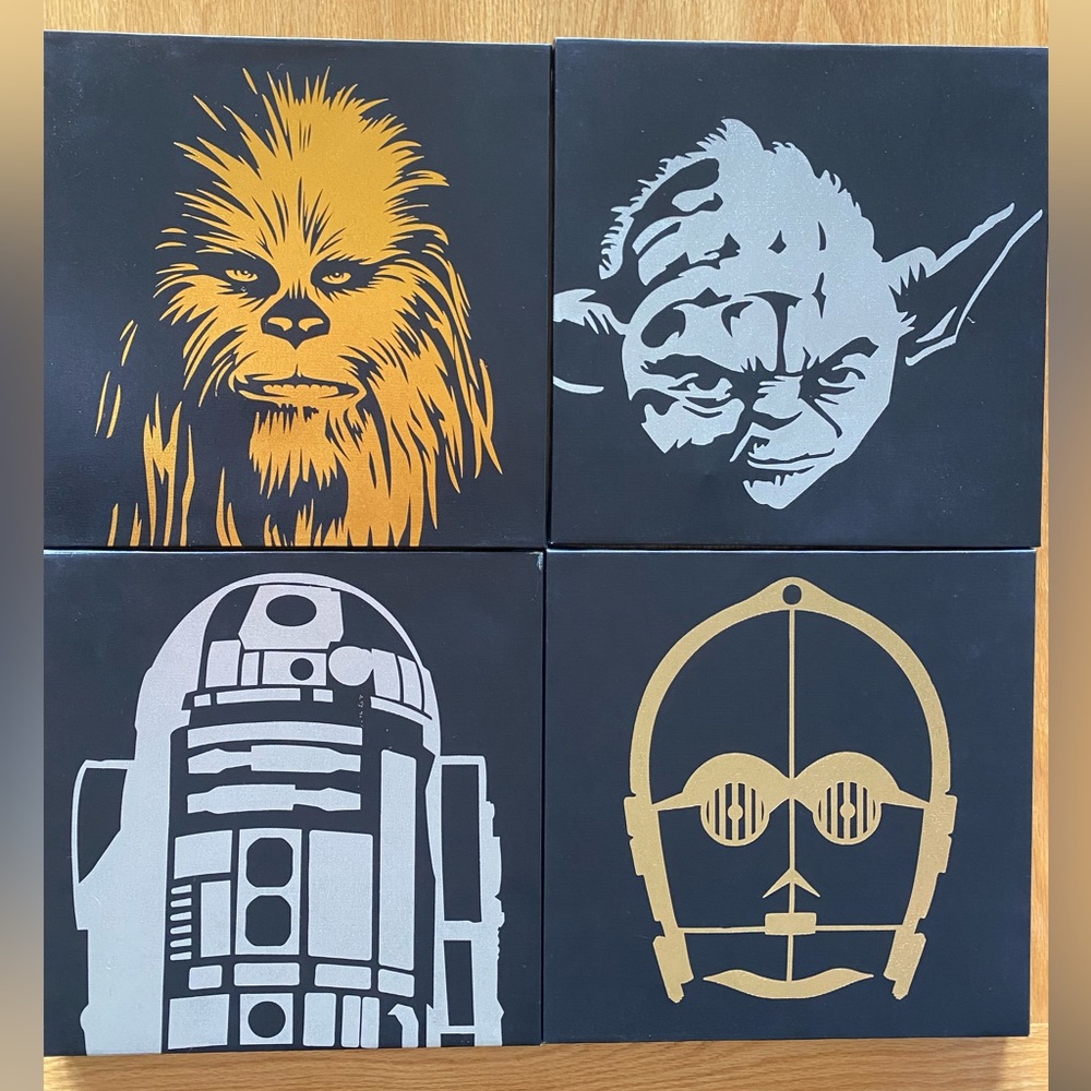 Star Wars canvas prints set of 4
